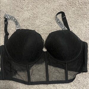 Victoria's Secret Black Lace Bustier Top
